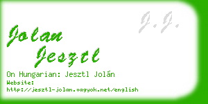 jolan jesztl business card